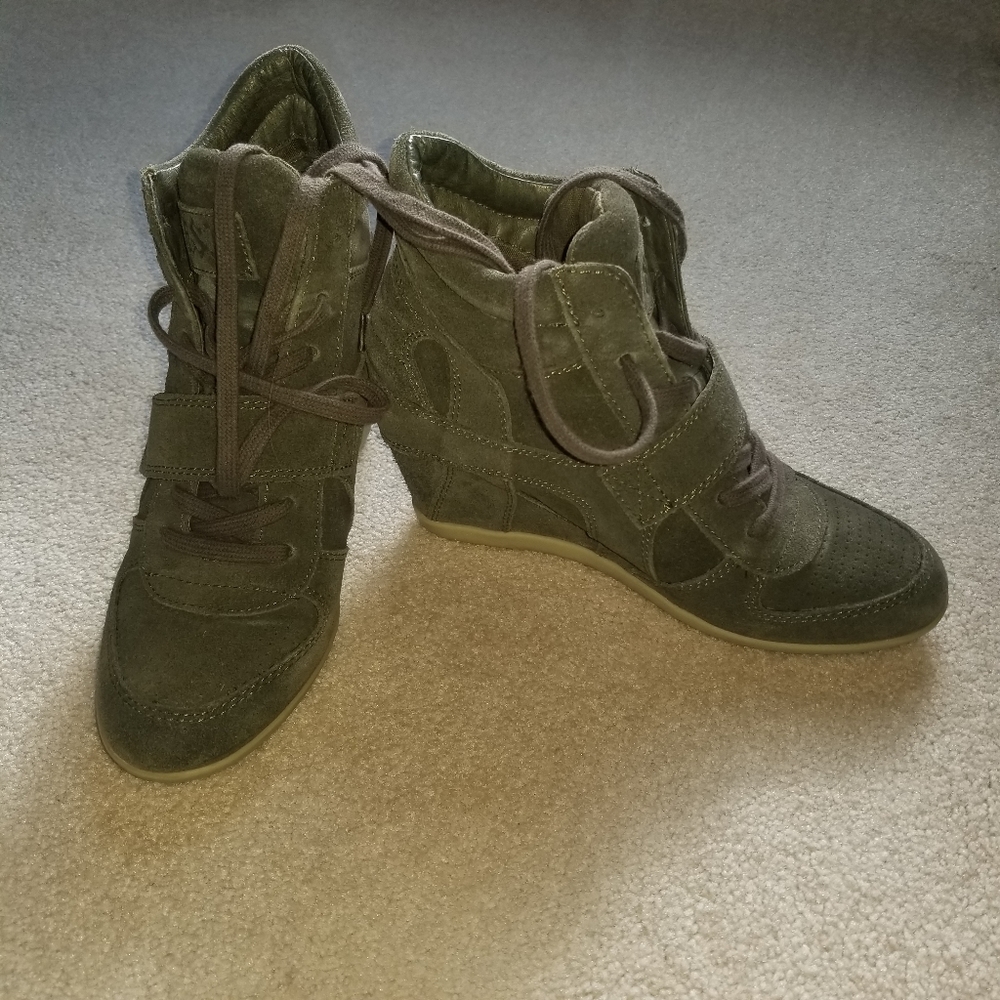 Ash suede wedge sneakers